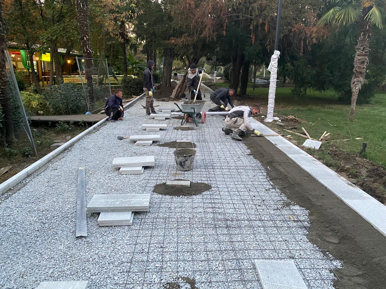 монтаж гранита